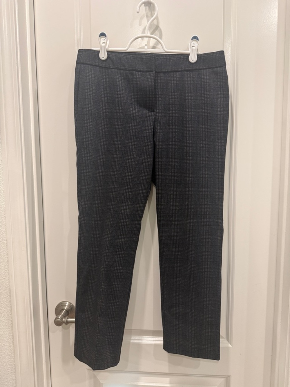 Amanda & Chelsea Black and Navy Plaid Dress Pants Petite